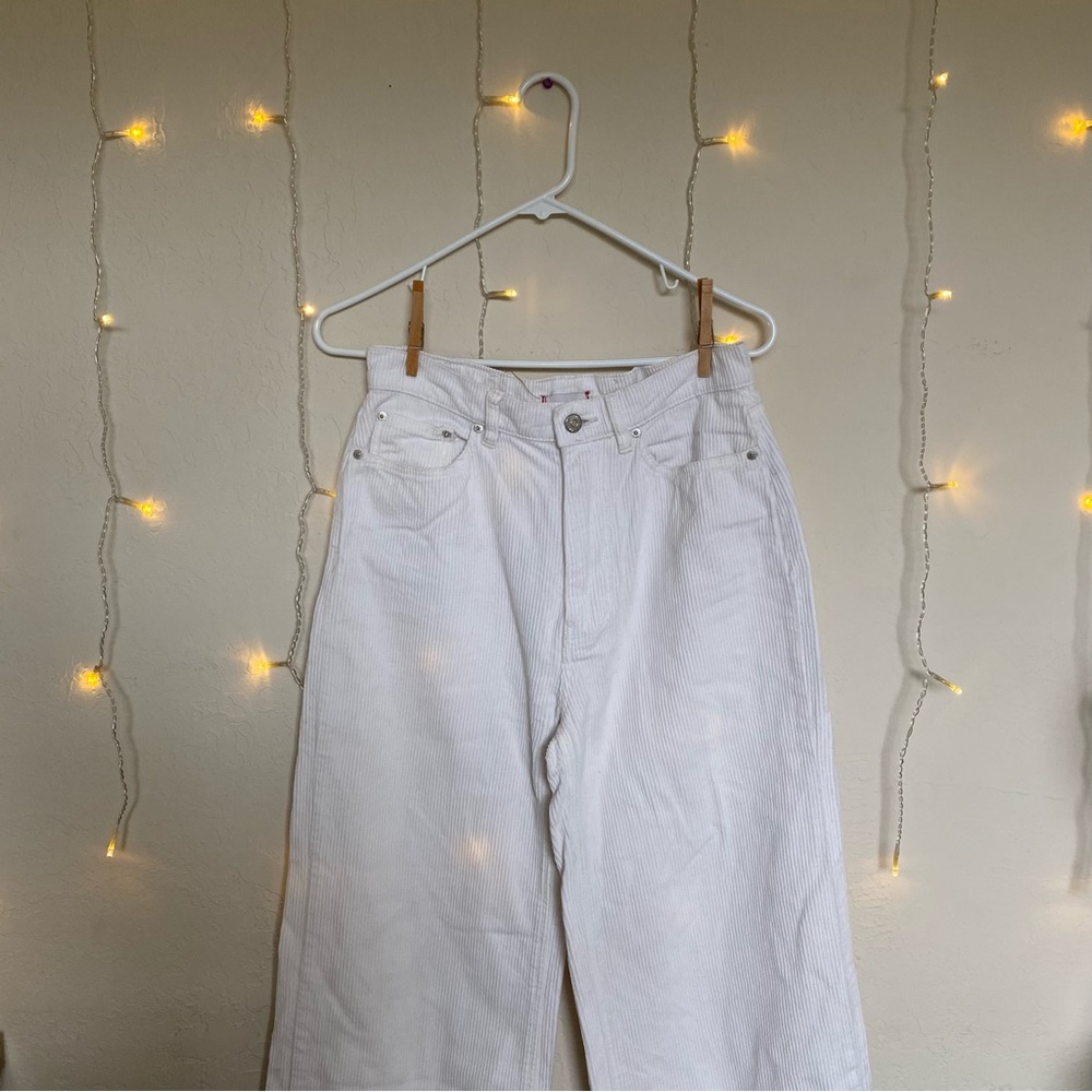 BDG White Flare & Wide Corduroy Pants